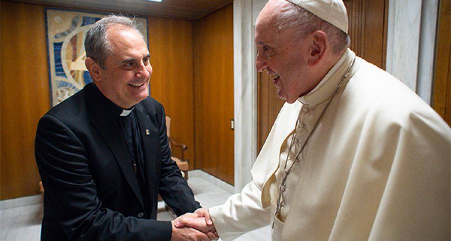 O P. Milton visita o Papa Francisco